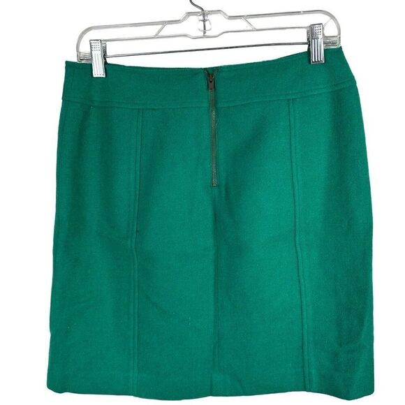Talbots rich green mini wool skirt - 6p - Picture 4 of 7